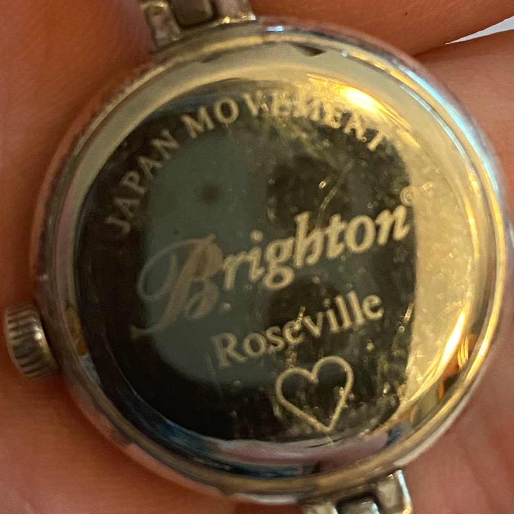 At BRIGHTON Roseville Watch Silver Crystal Rhinestone - Picture 4 of 4